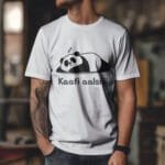 Kafi Aalsi Cute Panda Printed T-Shirt for Lazy Souls | Unisex | Hutke