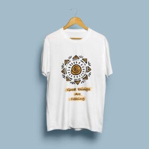 Good Things Are Coming Bio-Washed Cotton Boho T-Shirt | Unisex | Hutke