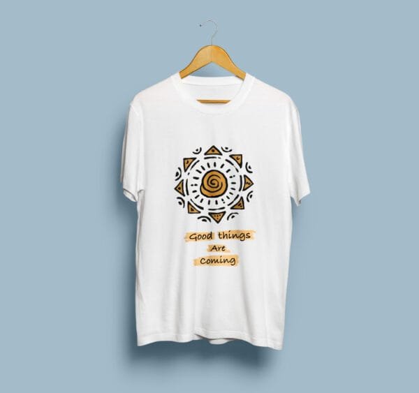 Good Things Are Coming Bio-Washed Cotton Boho T-Shirt | Unisex | Hutke